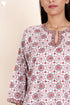 Bizzy Lizzy Kurta And Pant Set With Chiffon Dupatta In Block Print